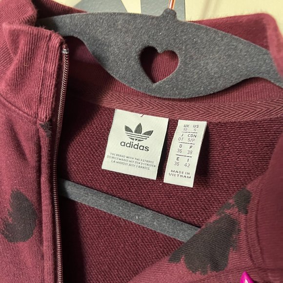 Adidas All Over Cheetah Print Half-Zip Sweater - Picture 7 of 8